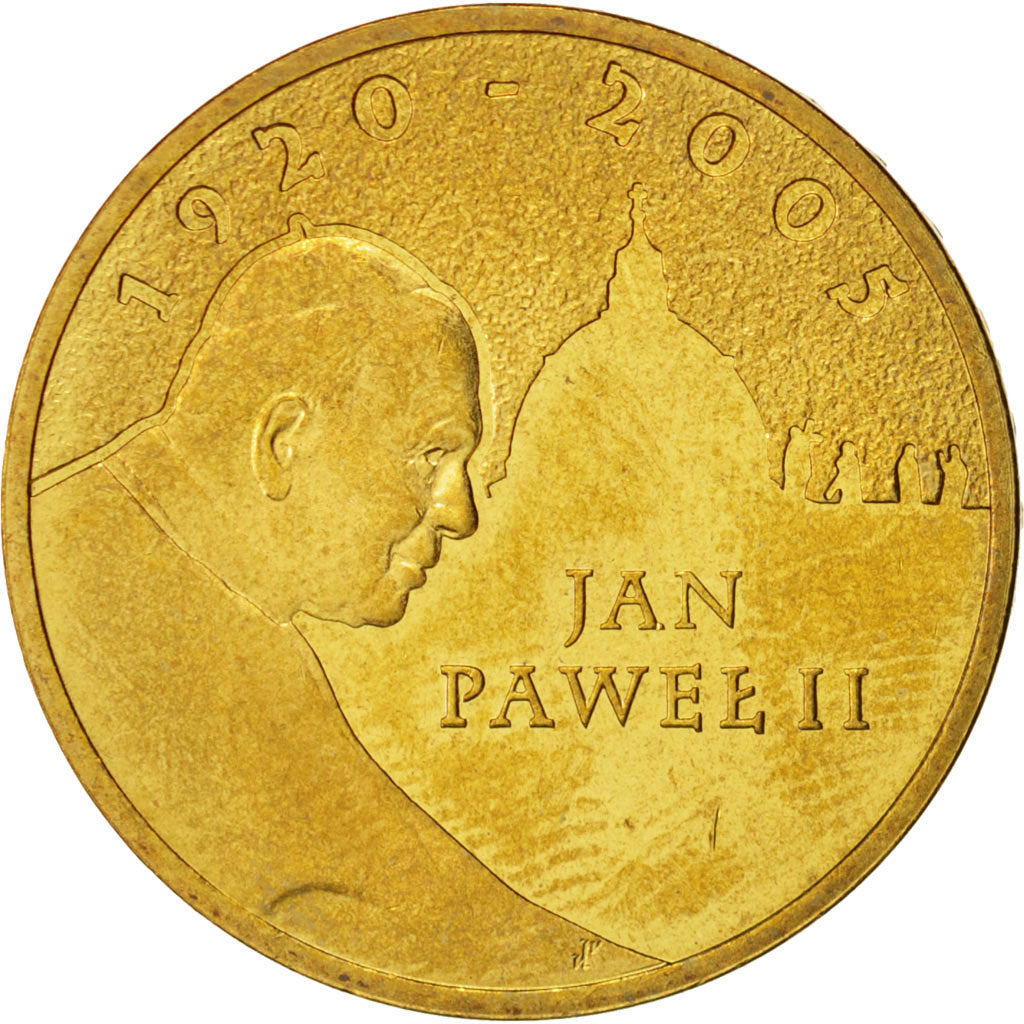Poland, 2 Zlote, 2005, Warsaw, Brass, KM:525