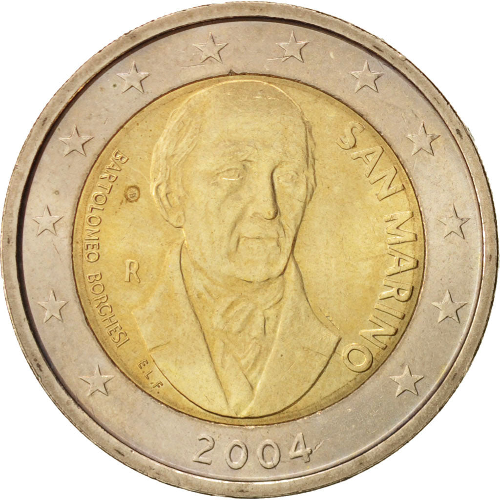 San Marino, 2 Euro, 2004, Bi-Metallic, KM:467