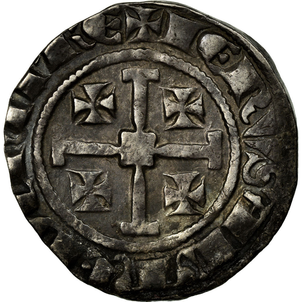 Monnaie, Croisades, Royaume de Chypre, Hugues IV, Gros, TTB, Argent