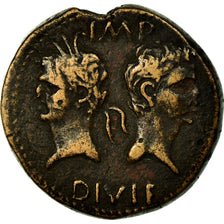 Coin, Augustus & Agrippa, Dupondius, 16-10 AD, Nemausus, VF(30-35), Bronze