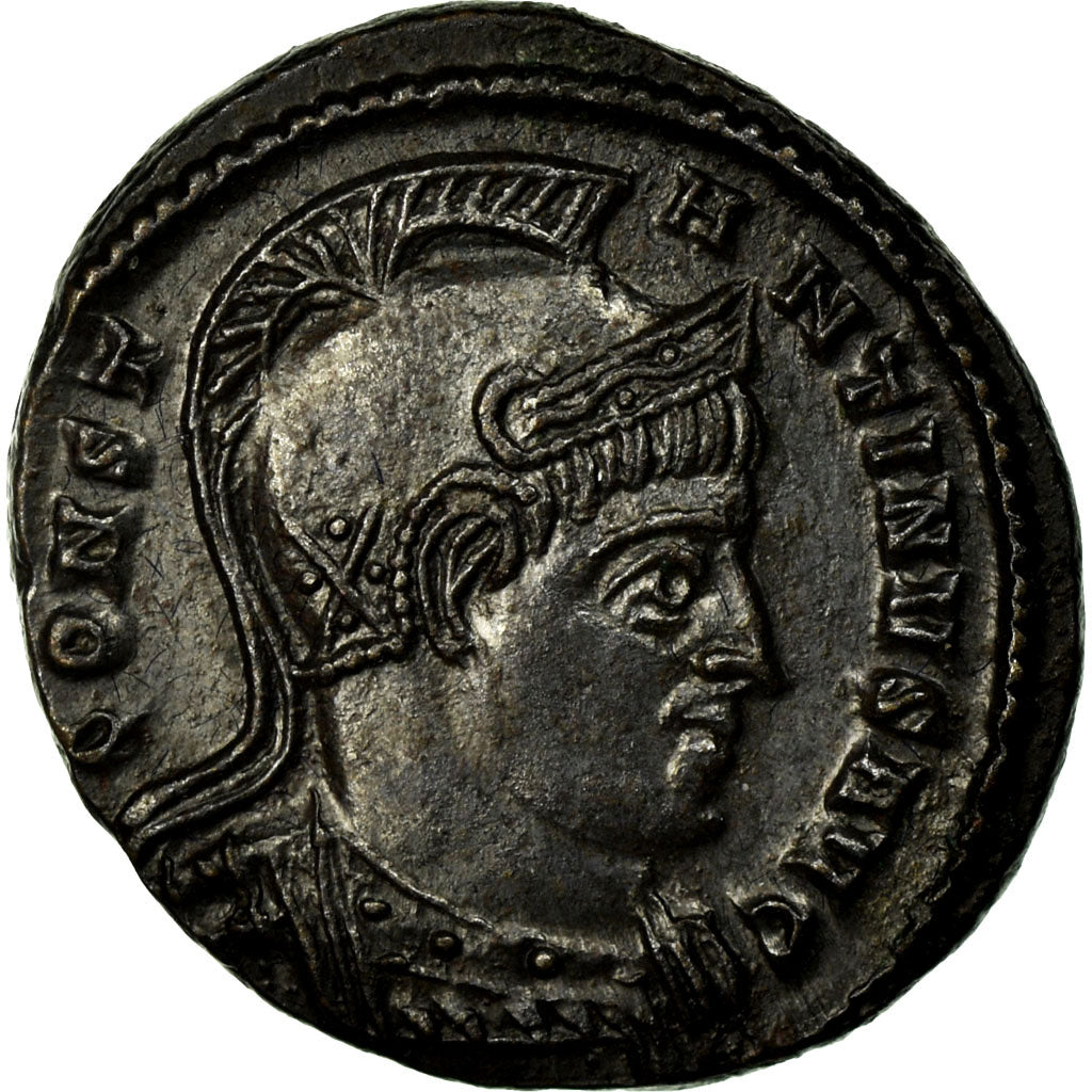 Coin, Constantine I, Follis, 319-320, Ticinum, MS(63), Copper, RIC:114