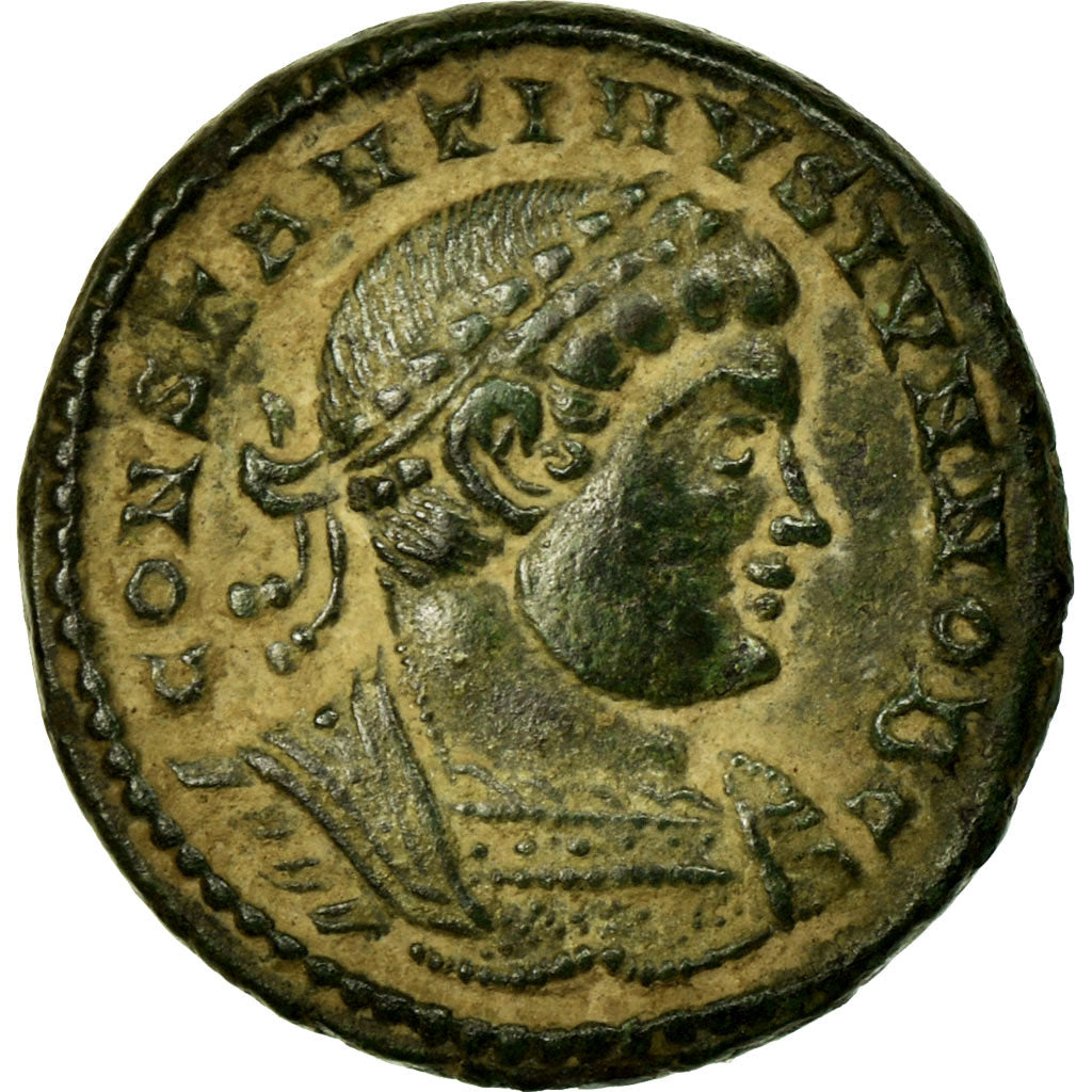 Coin, Constantine II, Follis, 332, Lyon - Lugdunum, AU(55-58), Copper, RIC:240