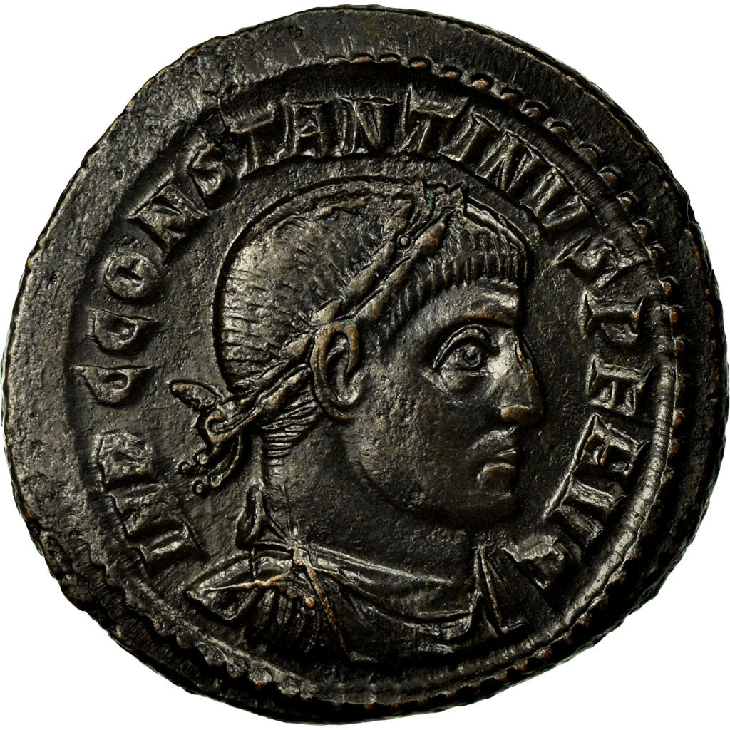 Moneta, Constantine I, Follis, 312-313, Ostia, SPL-, Rame, RIC:85