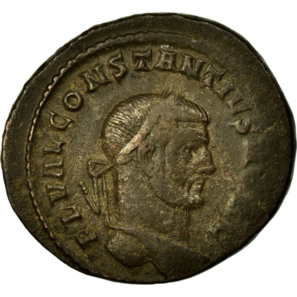 Moneta, Constantius I, Follis, 296-297, Rome, BB, Rame, RIC:66a