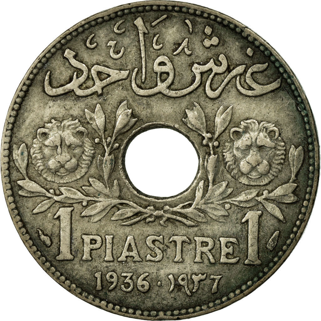 Coin, Lebanon, Piastre, 1936, Paris, AU(50-53), Copper-nickel, KM:3, Lecompte:13
