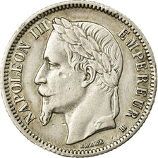 Coin, France, Napoleon III, Franc, 1866, Strasbourg, EF(40-45)