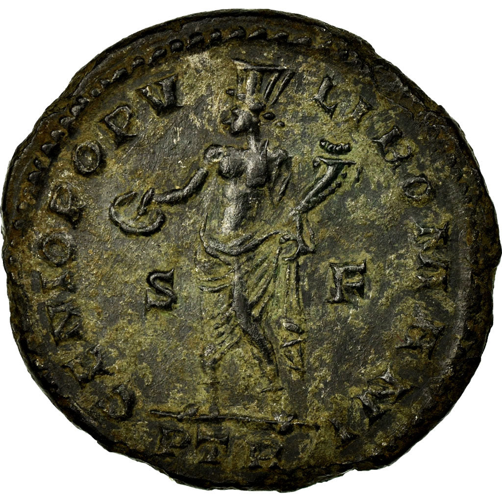 Munten, Galei, Follis, 305-306, Trier, ZF+, Koper, RIC:652b