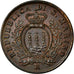 Coin, San Marino, 5 Centesimi, 1935, Rome, MS(60-62), Bronze, KM:12