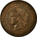 Coin, France, Cérès, 10 Centimes, 1871, Paris, AU(50-53), Bronze, KM:815.1