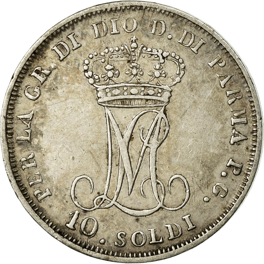 Munten, Italiaanse staten, PARMA, Maria Luigia, 10 Soldi, 1815, Milan, ZF