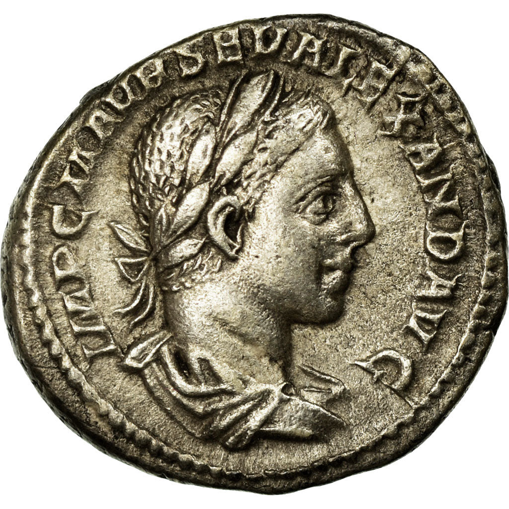 Coin, Severus Alexander, Denarius, AD 223, Rome, AU(50-53), Silver, RIC:173