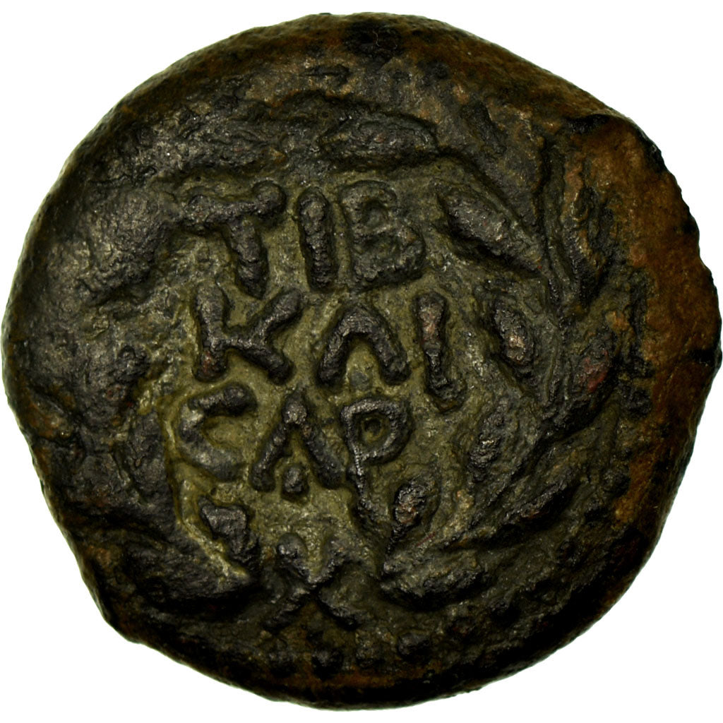 Coin, Judaea, Valerius Gratus, Prutah, 18 AD, Jerusalem, EF(40-45), Copper