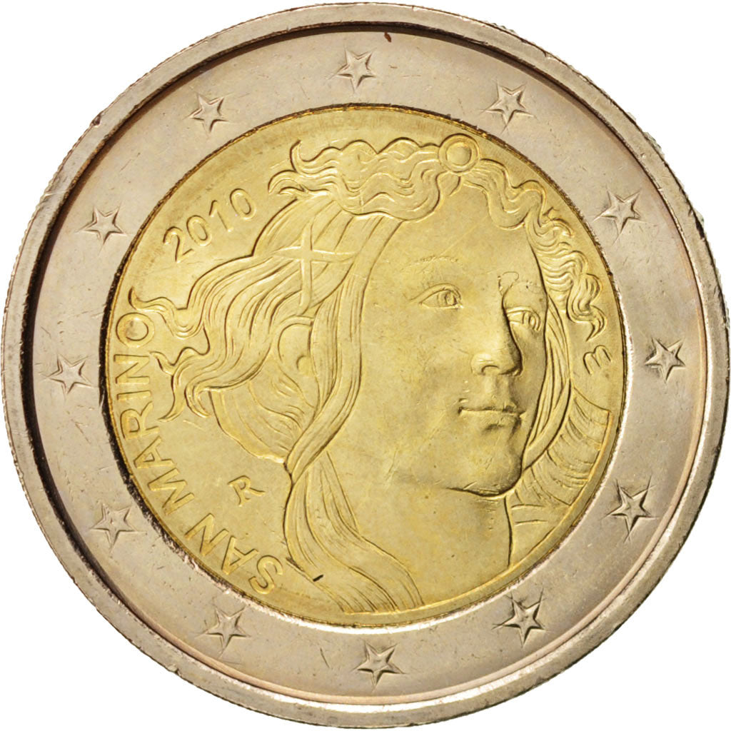 San Marino, 2 Euro, 2010, Rome, Bi-Metallic, KM:494