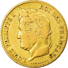 Monnaie, France, Louis-Philippe, 40 Francs, 1836, Paris, TB, Or, Gadoury:1106