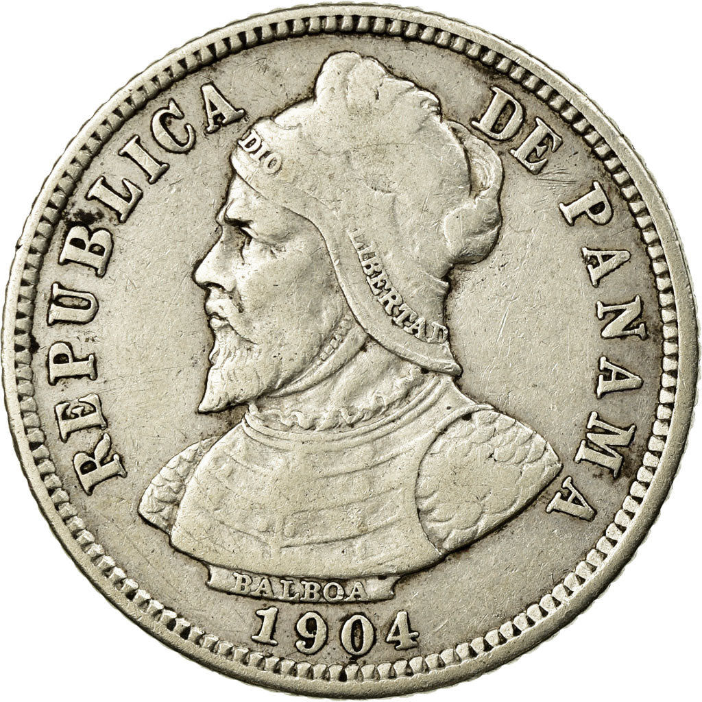 Coin, Panama, 10 Centesimos, 1904, EF(40-45), Silver, KM:3