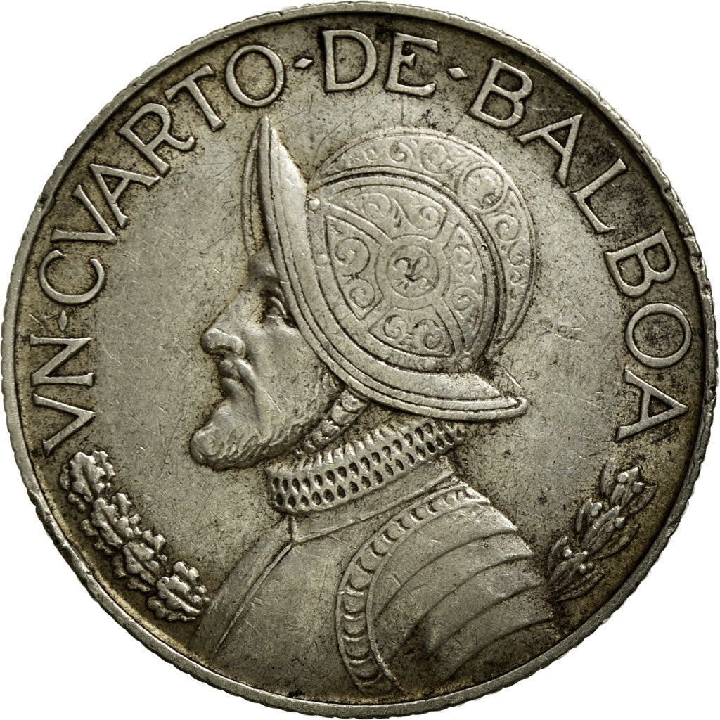 Coin, Panama, 1/4 Balboa, 1962, EF(40-45), Silver, KM:11.2