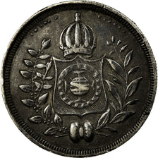 Coin, Brazil, Pedro II, 100 Reis, 1835, VF(30-35), Silver, KM:452
