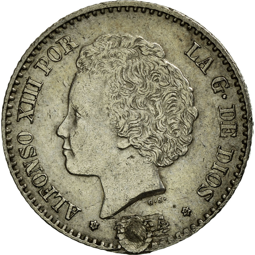 Monnaie, Espagne, Alfonso XIII, 50 Centimos, 1894, Madrid, TTB+, Argent, KM:703