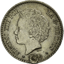 Monnaie, Espagne, Alfonso XIII, 50 Centimos, 1894, Madrid, TTB+, Argent, KM:703