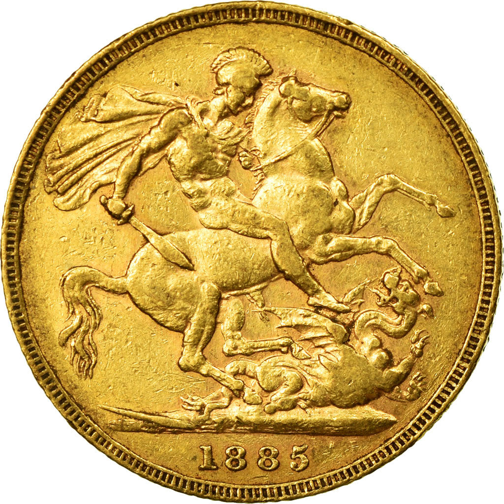 Münze, Australien, Victoria, Sovereign, 1885, Melbourne, SS, Gold, KM:7