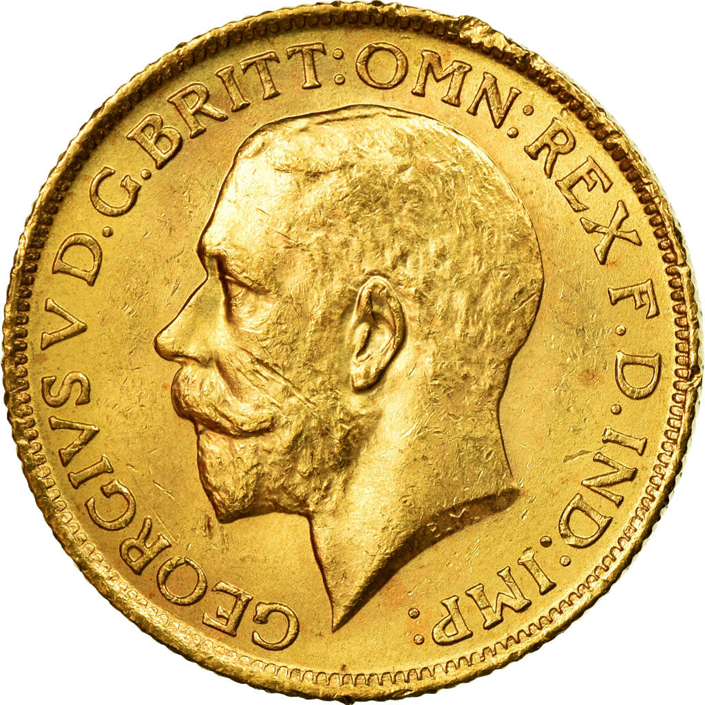 Moneta, Australia, George V, Sovereign, 1913, Sydney, SPL, Oro, KM:29