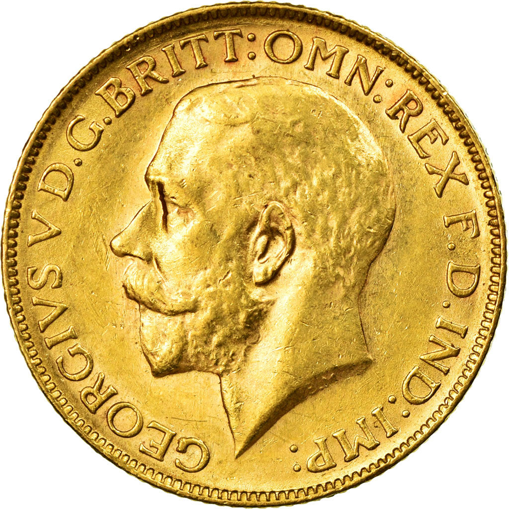 Coin, Australia, George V, Sovereign, 1925, Melbourne, MS(60-62), Gold, KM:29