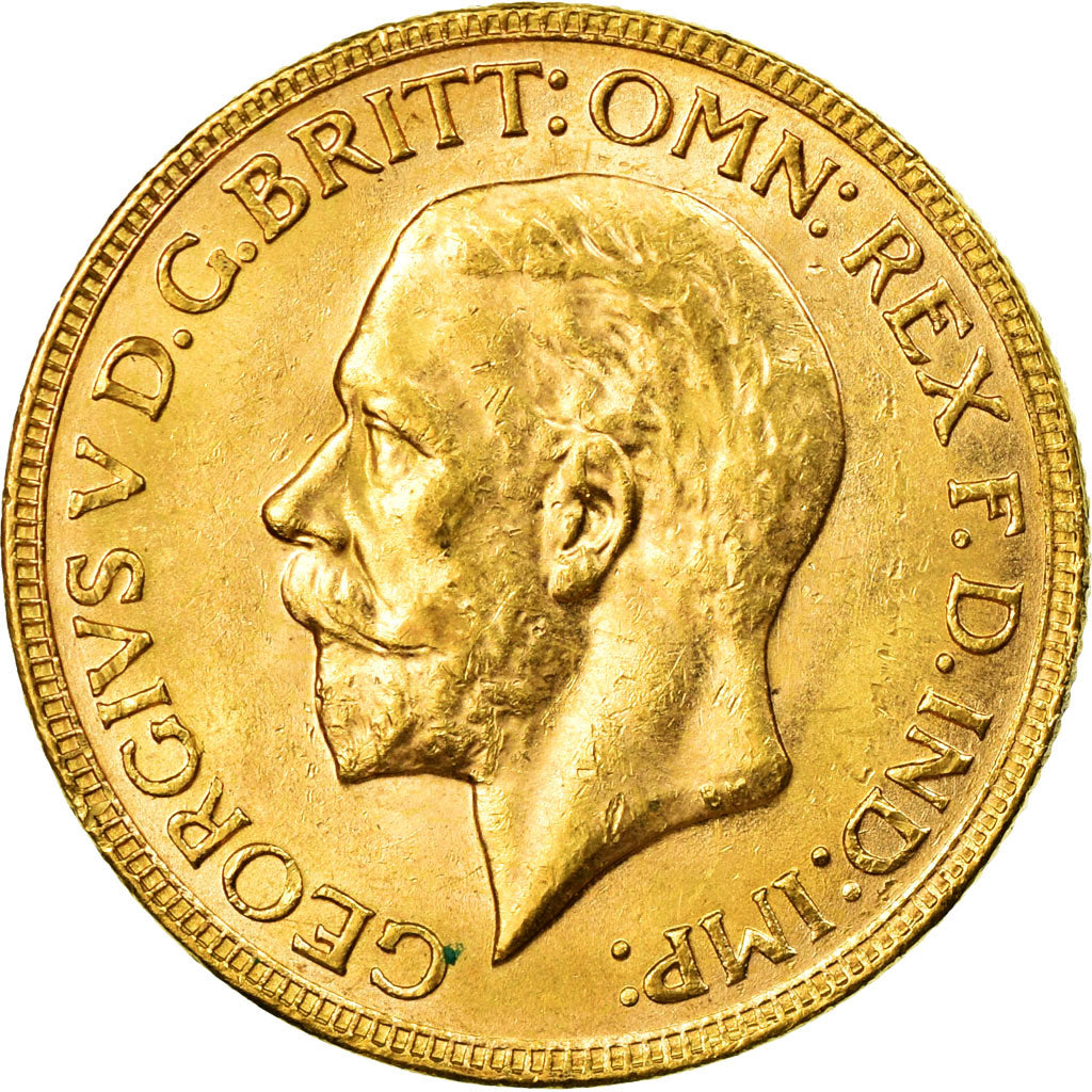 Moneda, Australia, George V, Sovereign, 1931, Perth, MBC+, Oro, KM:32