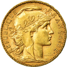 Moneta, Francia, Marianne, 20 Francs, 1900, Paris, BB+, Oro, KM:847