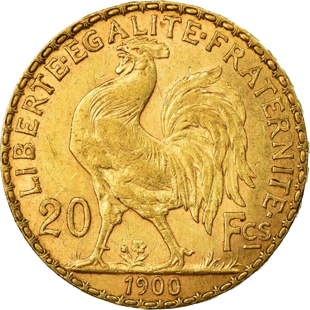 Moneta, Francia, Marianne, 20 Francs, 1900, Paris, BB+, Oro, KM:847