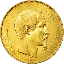 Moneta, Francia, Napoleon III, Napoléon III, 50 Francs, 1857, Paris, BB+, Oro