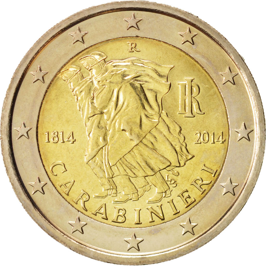 Italy, 2 Euro, 2014, Bi-Metallic, KM:New