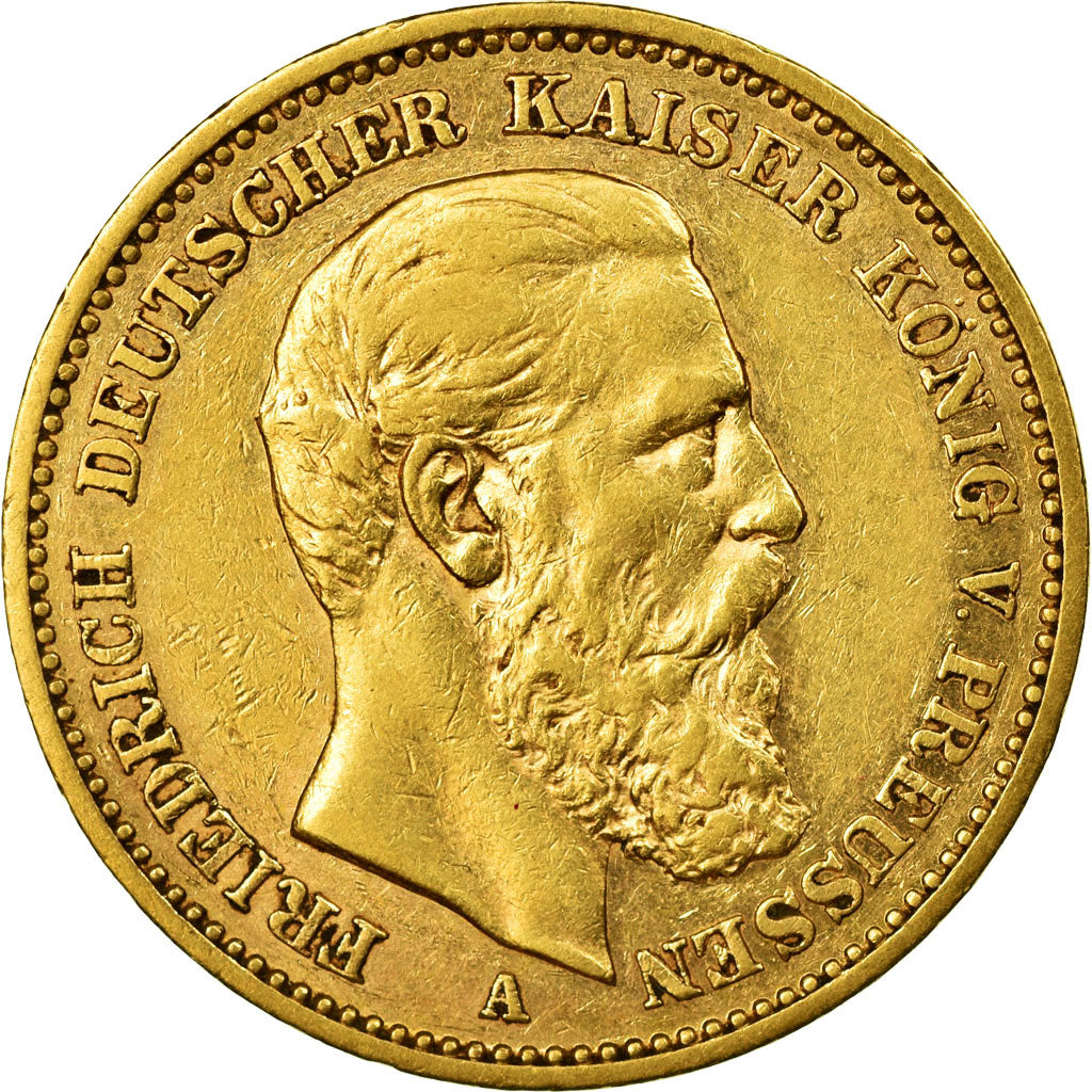 Moneda, Estados alemanes, PRUSSIA, Friedrich III, 20 Mark, 1888, Berlin, MBC+