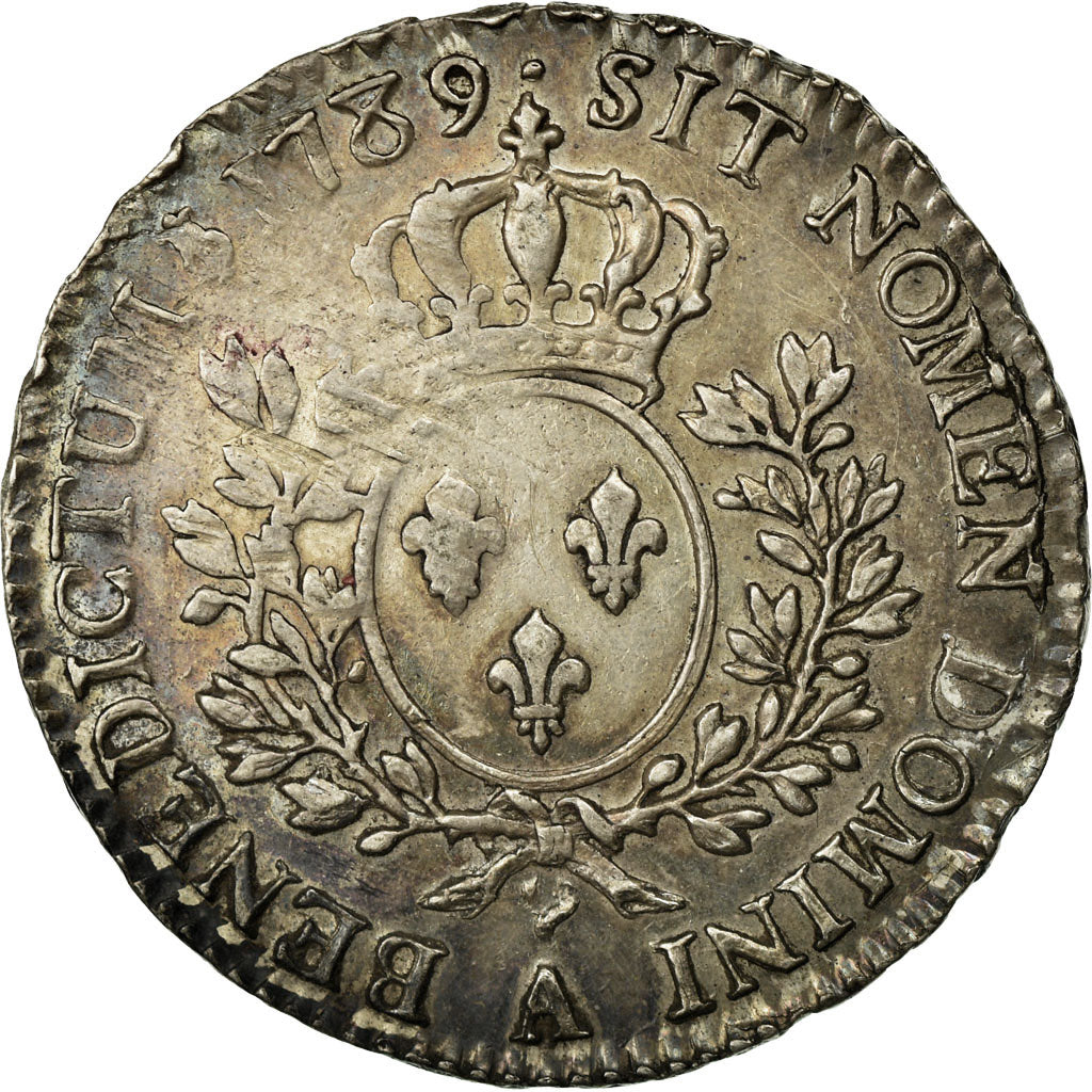 Moneda, Francia, Louis XVI, 1/2 Écu, 1/2 ECU, 44 Sols, 1789, Paris, MBC+