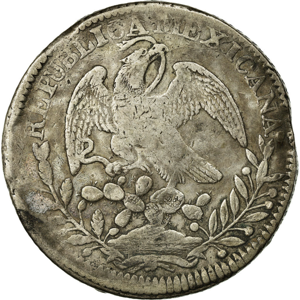 Moneda, México, 8 Reales, 1840, Zacatecas, BC+, Plata, KM:377.13