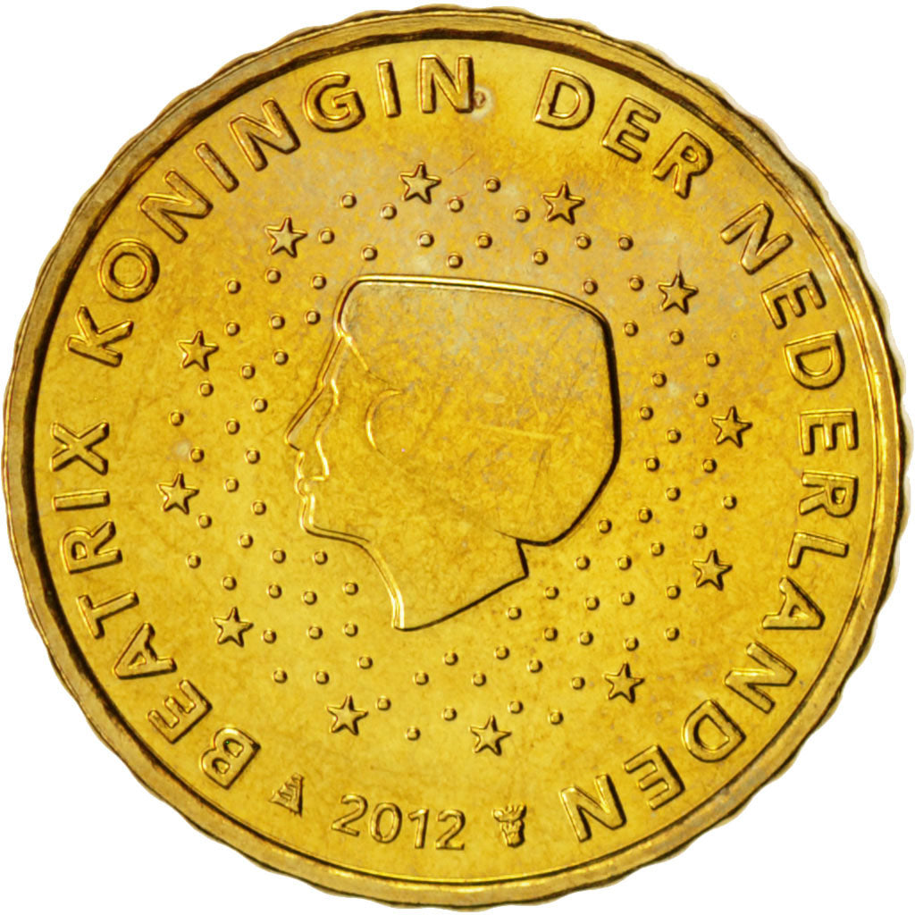 Netherlands, 10 Euro Cent, 2012, Brass, KM:268