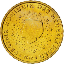 Países Bajos, 10 Euro Cent, 2012, Latón, KM:268