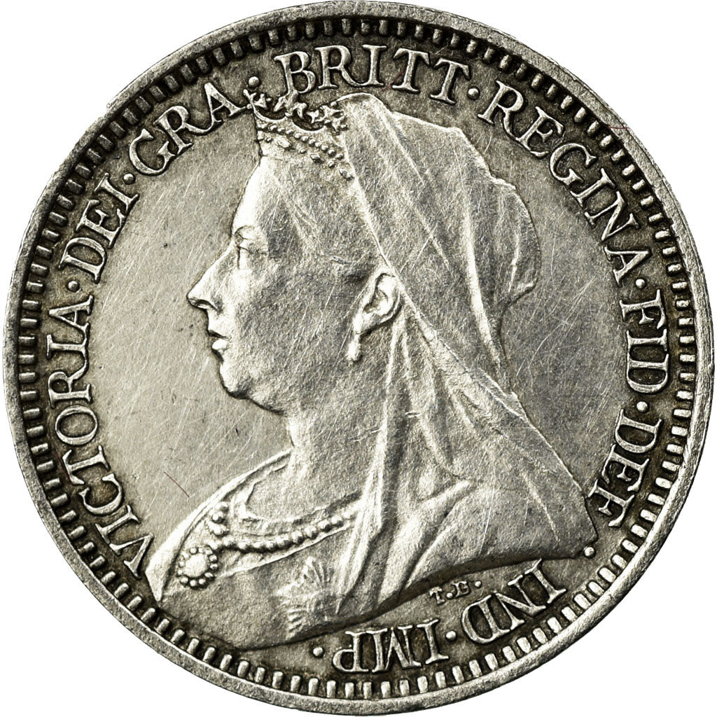 Coin, Great Britain, Victoria, 2 Pence, 1900, MS(60-62), Silver, KM:776