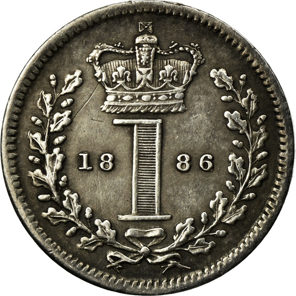 Coin, Great Britain, Victoria, Penny, 1886, AU(55-58), Silver, KM:727