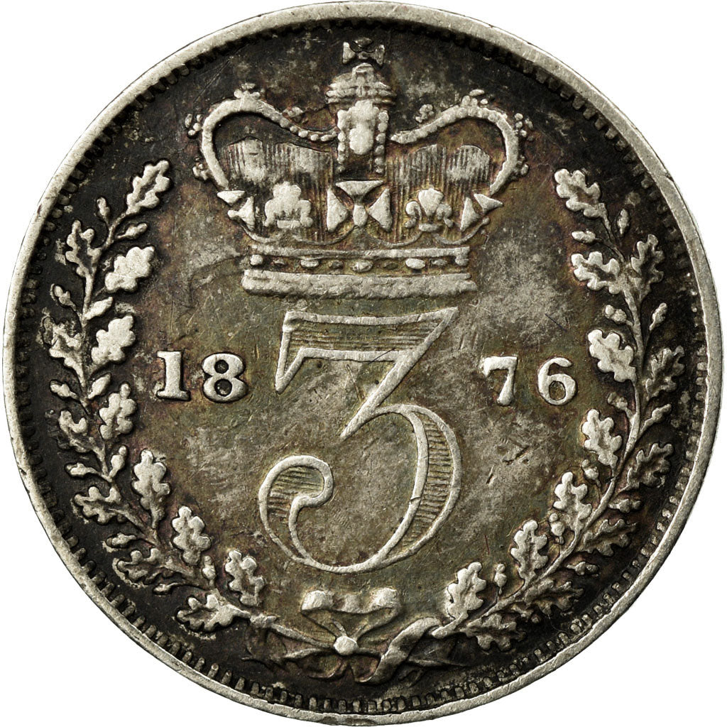 Monnaie, Grande-Bretagne, Victoria, 3 Pence, 1876, TTB, Argent, KM:730