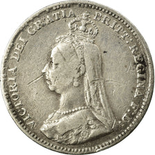 Coin, Great Britain, Victoria, 3 Pence, 1890, VF(30-35), Silver, KM:758