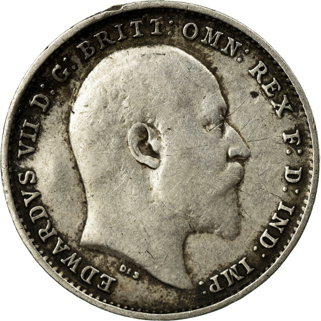 Coin, Great Britain, Edward VII, 3 Pence, 1903, VF(20-25), Silver, KM:797.1