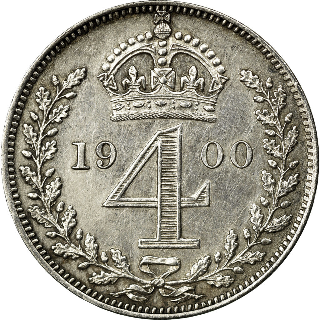Coin, Great Britain, Victoria, 4 Pence, Groat, 1900, MS(60-62), Silver, KM:778