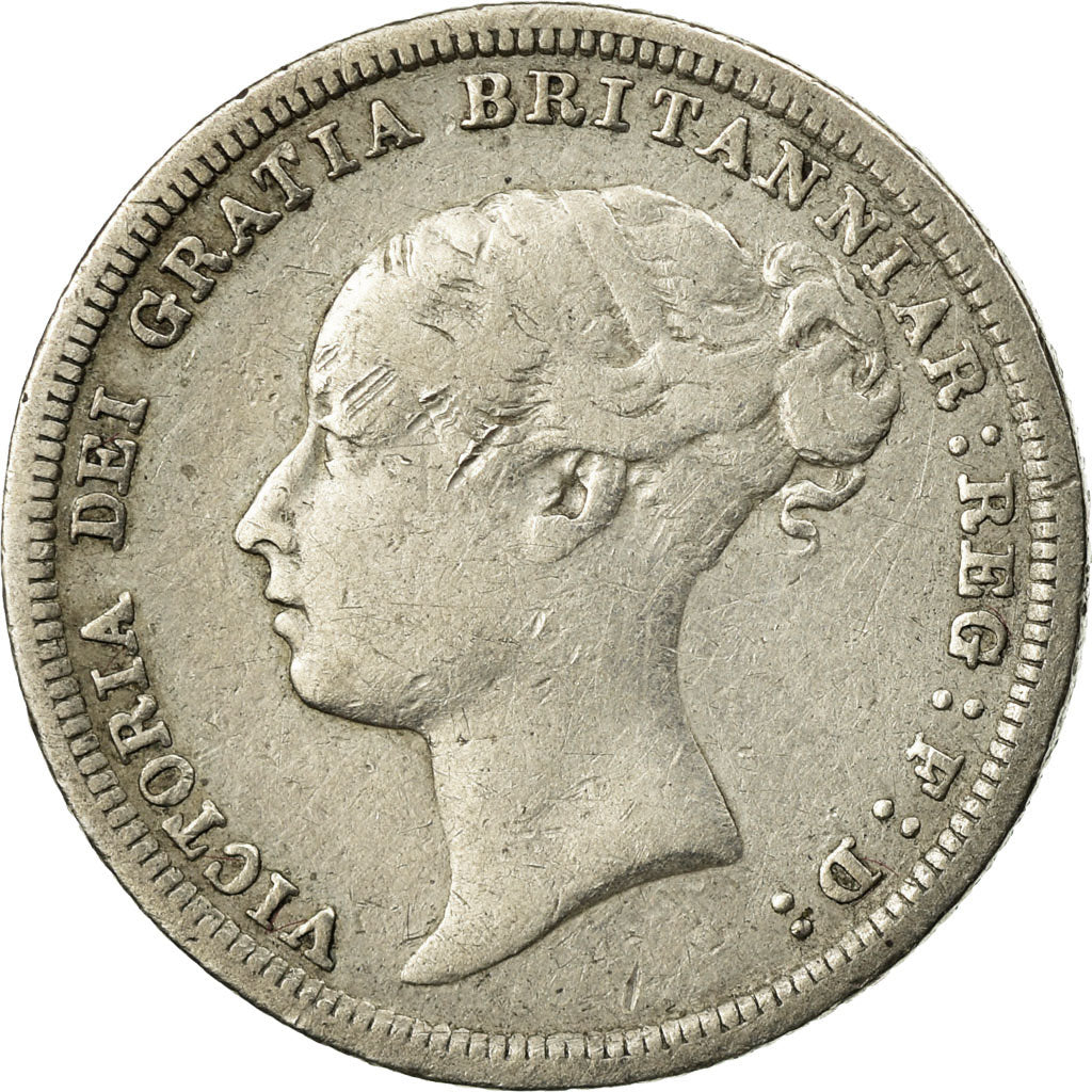 Coin, Great Britain, Victoria, 6 Pence, 1883, VF(20-25), Silver, KM:757