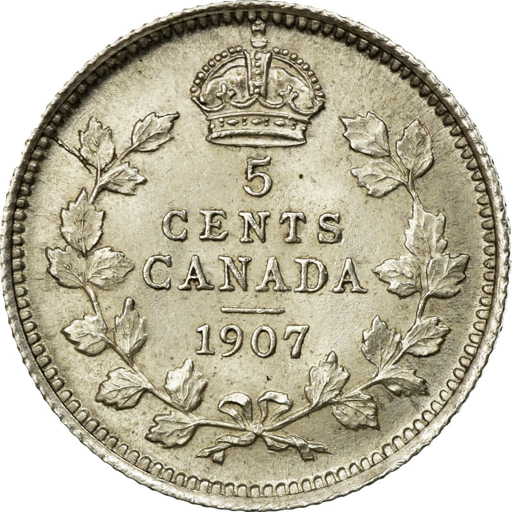 Münze, Kanada, Edward VII, 5 Cents, 1907, Royal Canadian Mint, Ottawa, VZ+