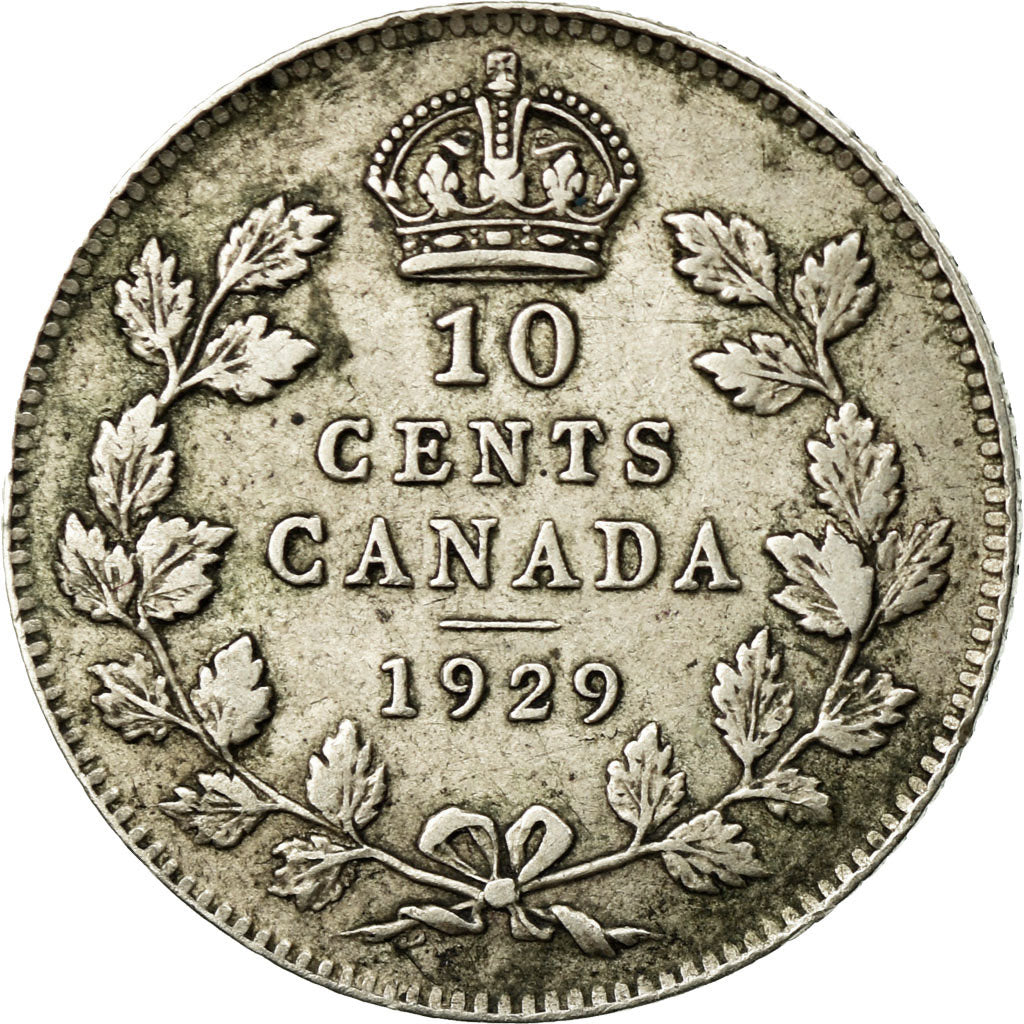 Coin, Canada, George V, 10 Cents, 1929, Royal Canadian Mint, Ottawa, AU(50-53)