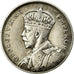 Coin, Mauritius, George V, 1/4 Rupee, 1934, AU(50-53), Silver, KM:15