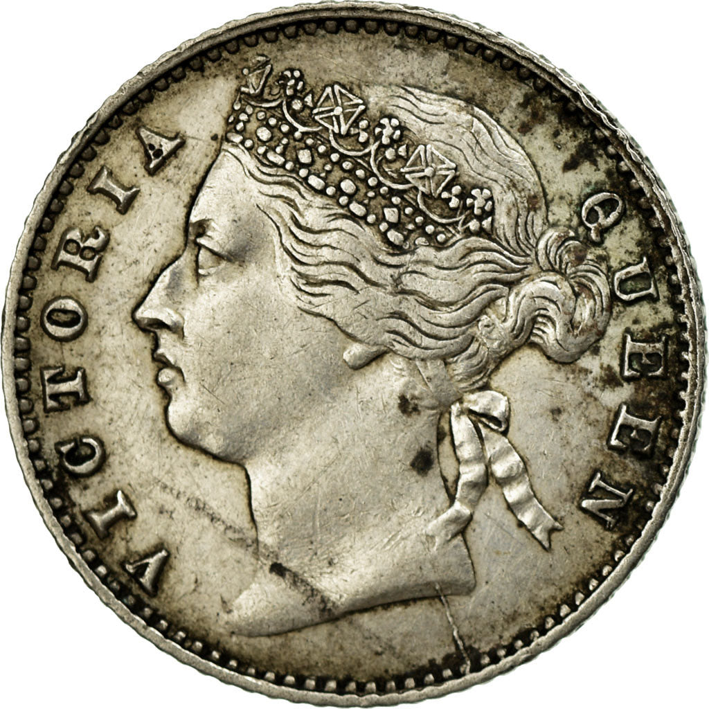 Coin, Straits Settlements, Victoria, 10 Cents, 1881, EF(40-45), Silver, KM:11