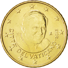 VATICAN CITY, 50 Euro Cent, 2012, MS(65-70), Brass, KM:387