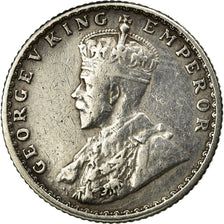 Coin, INDIA-BRITISH, George V, 1/4 Rupee, 1913, Calcutta, VF(30-35), Silver