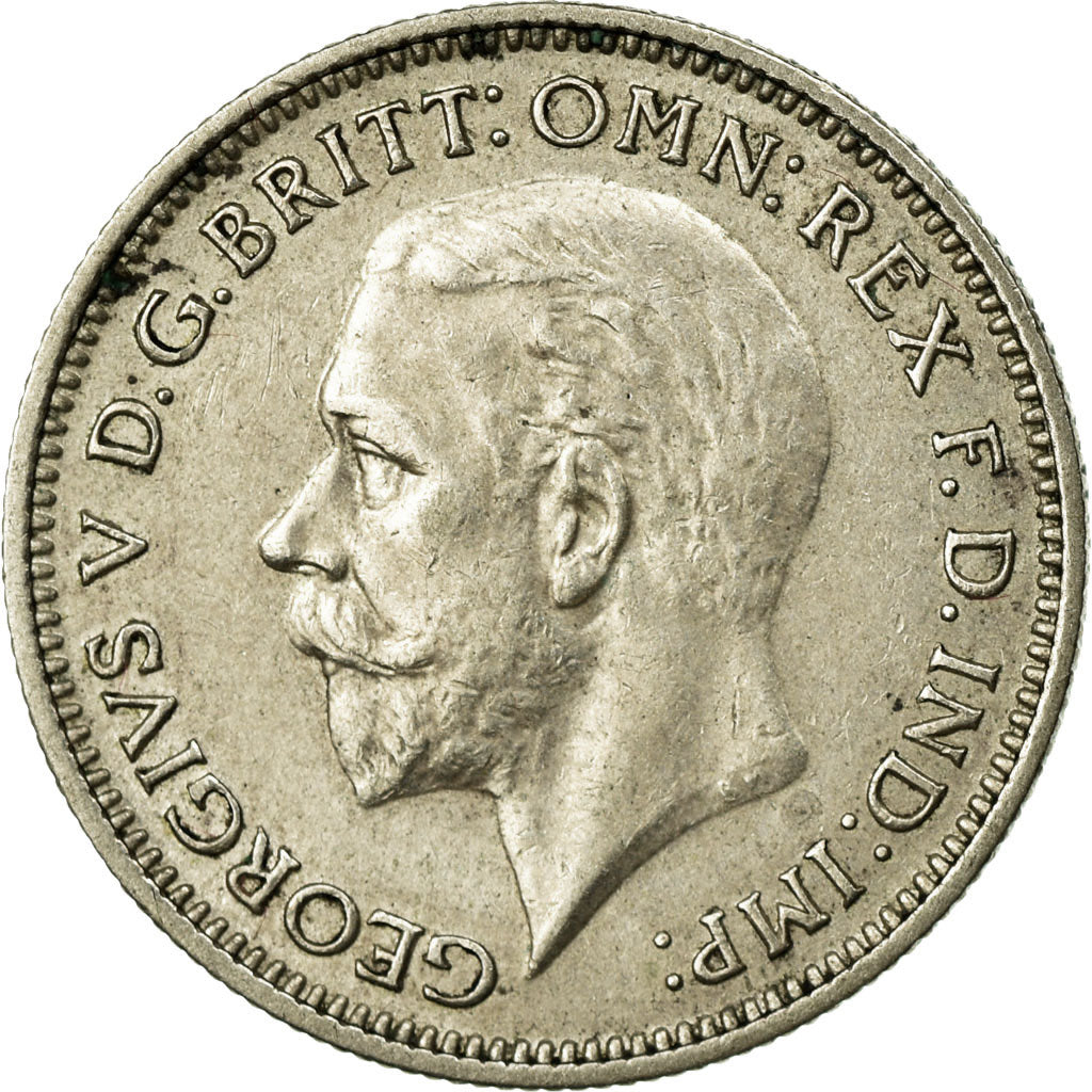Coin, Great Britain, George V, 6 Pence, 1936, AU(55-58), Silver, KM:832